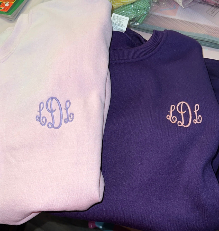 Custom Adult Monogram Sweatshirt