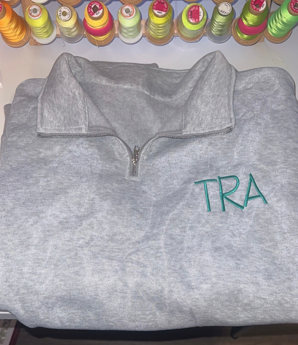 Custom Embroidered Quarter Zip pullover