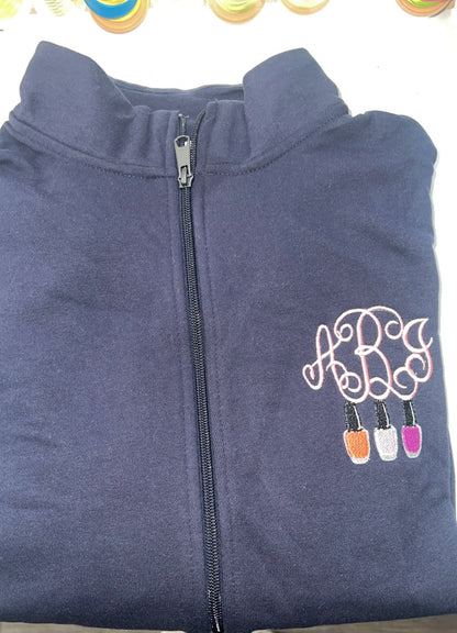 Custom Embroidered Quarter Zip pullover