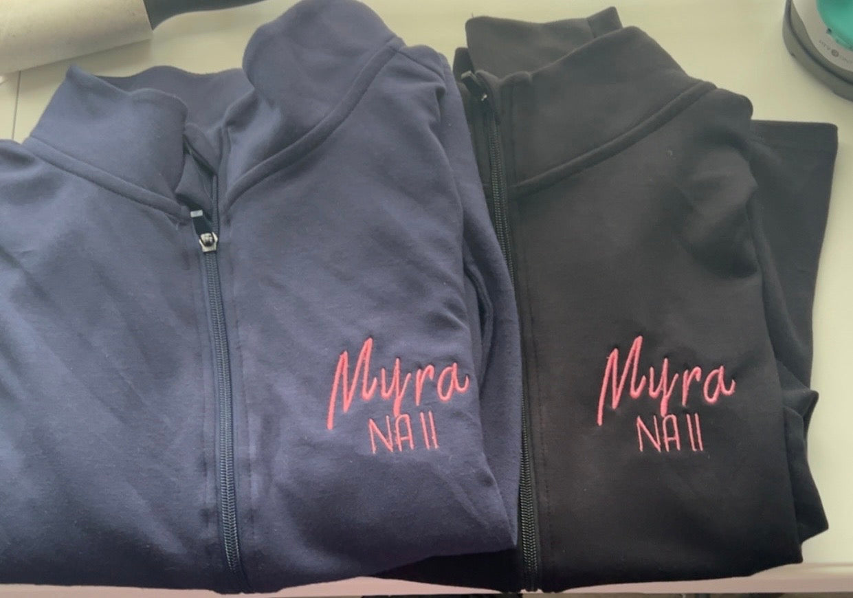 Custom Embroidered Quarter Zip pullover