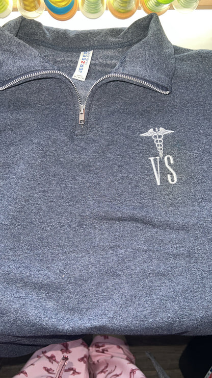 Custom Embroidered Quarter Zip pullover