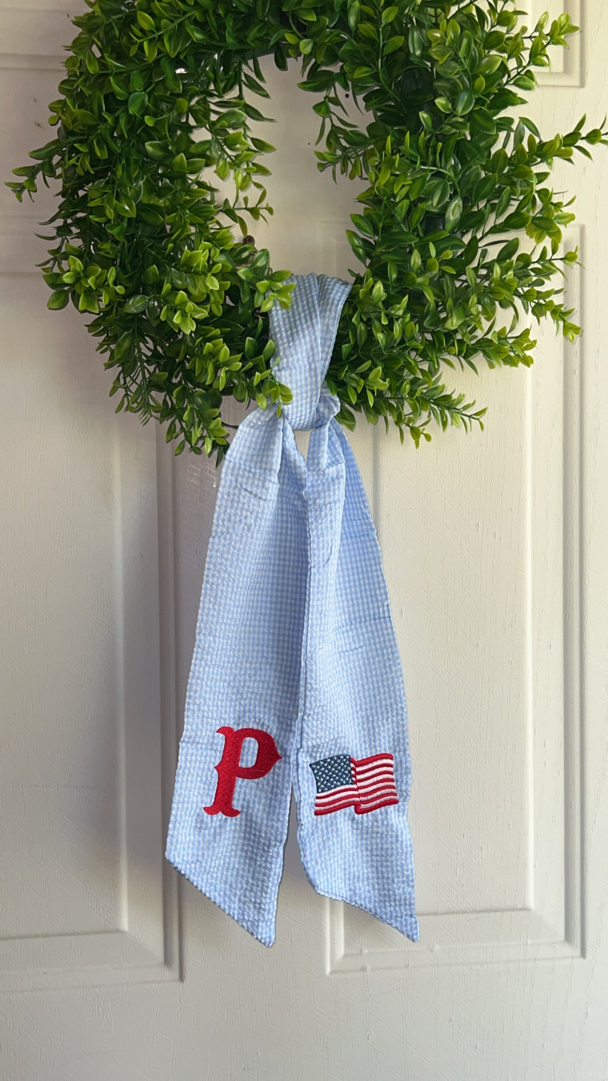 Custom July 4th Wreath Sash