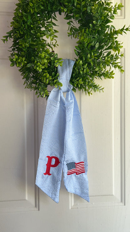 Custom July 4th Wreath Sash