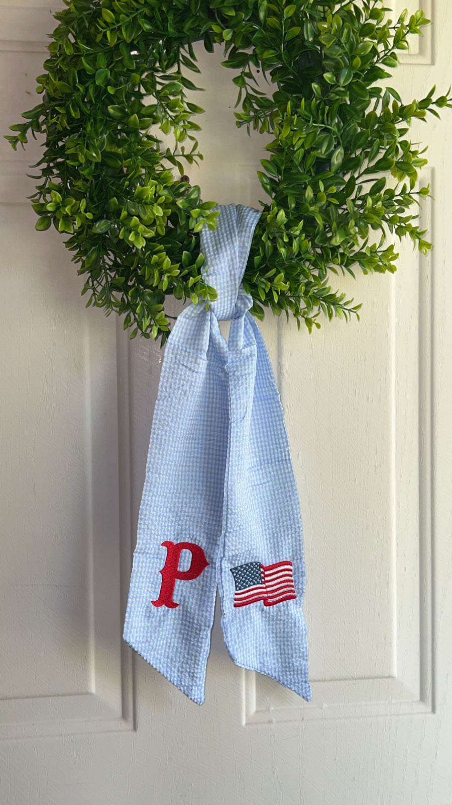 Custom July 4th Wreath Sash