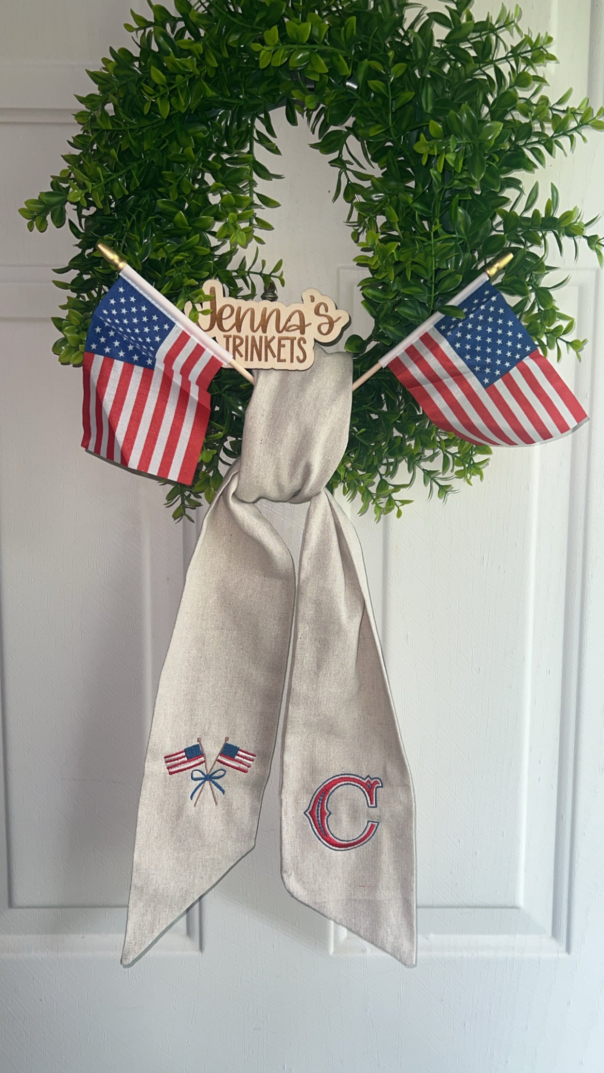 Custom July 4th Wreath Sash