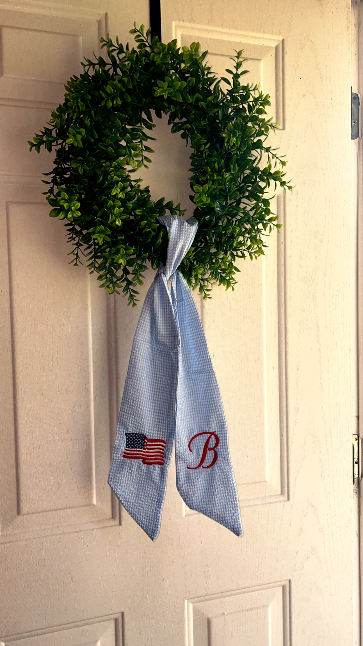 Custom July 4th Wreath Sash