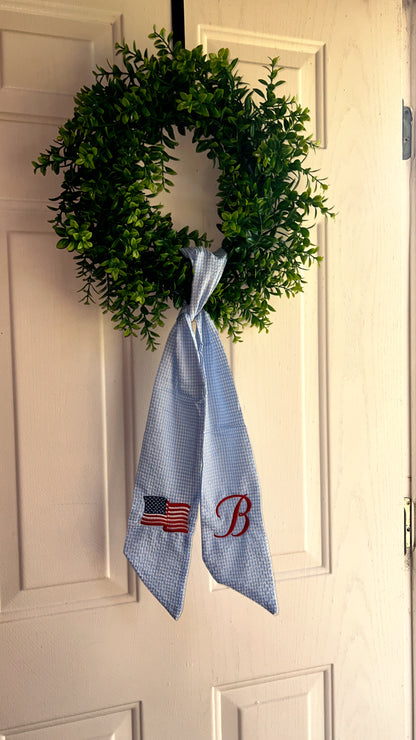 Custom July 4th Wreath Sash